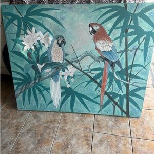 Tropical Parrot Canvas Art
